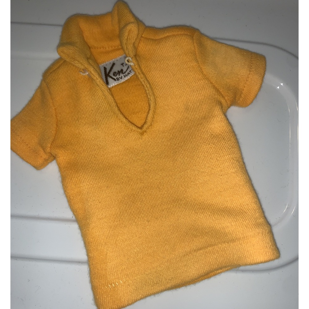 Vintage Barbie Ken HE"S A BOY Japanese exclusive Orange tangelo polo shirt tag